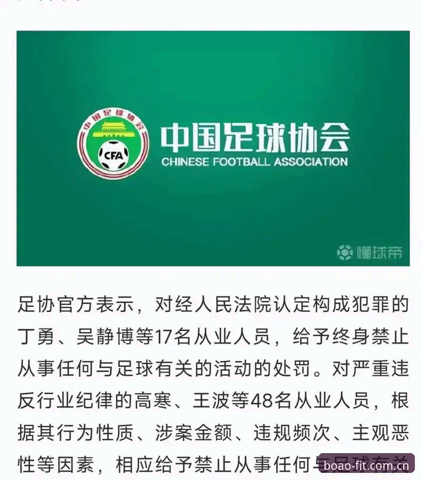 博澳体育APP 足协禁足名单对比分析:终身禁赛与5年禁赛的处罚力度差异